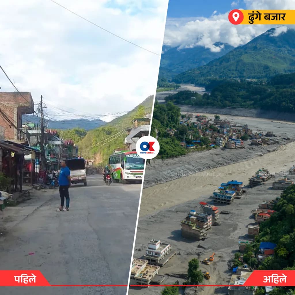 भोटेकोशी बाढीपछि धुन्चेमा अलपत्र यात्रुको स्थलमार्गबाट उद्धार थालियो